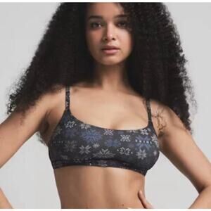 SKIMS Fits Everybody Holiday Snowflake Scoop Bralette Large